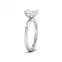 Oval Diamond Plain Band Engagement Ring ACC00011