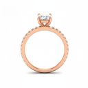 Oval Diamond Band Engagement Ring AAC00075