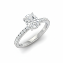 Oval Diamond Band Engagement Ring AAC00075