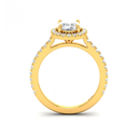 Oval Diamond Halo & Band Engagement Ring  AAC00047