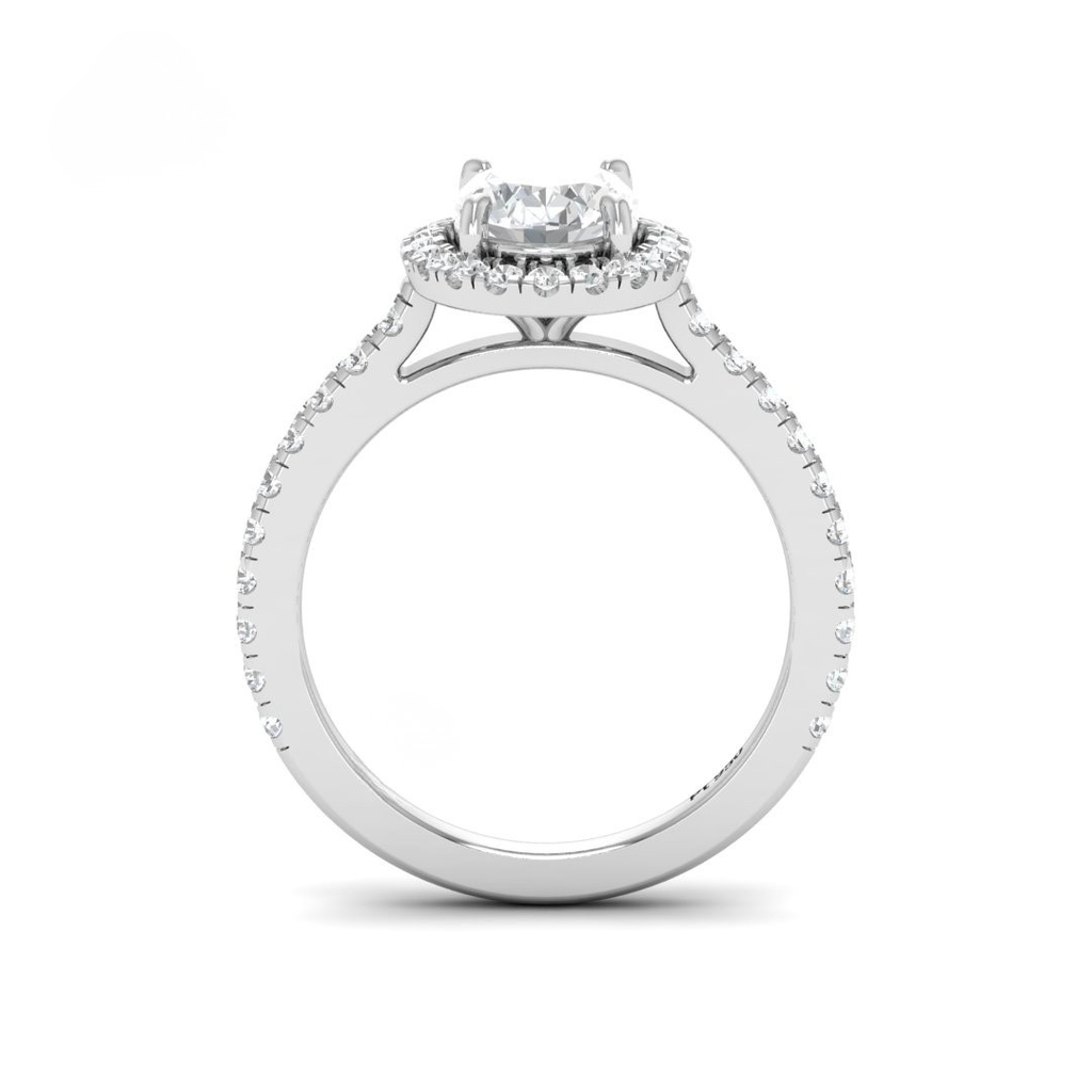 Oval Diamond Halo & Band Engagement Ring  AAC00047
