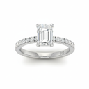 Emerald Diamond Band Engagement Ring AAC00106 
