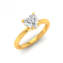 Heart Diamond Plain Band Engagement Ring  AAC00098