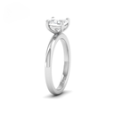 Cushion Diamond Plain Band Engagement Ring  AAC00051