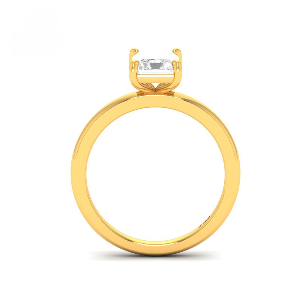 Radiant Diamond Plain Band Engagement Ring AAC00090