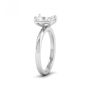 Radiant Diamond Plain Band Engagement Ring AAC00090