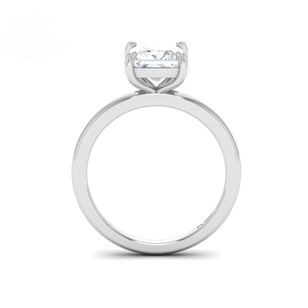 Princess Diamond Plain Band Engagement Ring  AAC00054