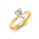 Pear Diamond Plain Band Engagement Ring AAC00099