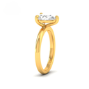 Pear Diamond Plain Band Engagement Ring AAC00099