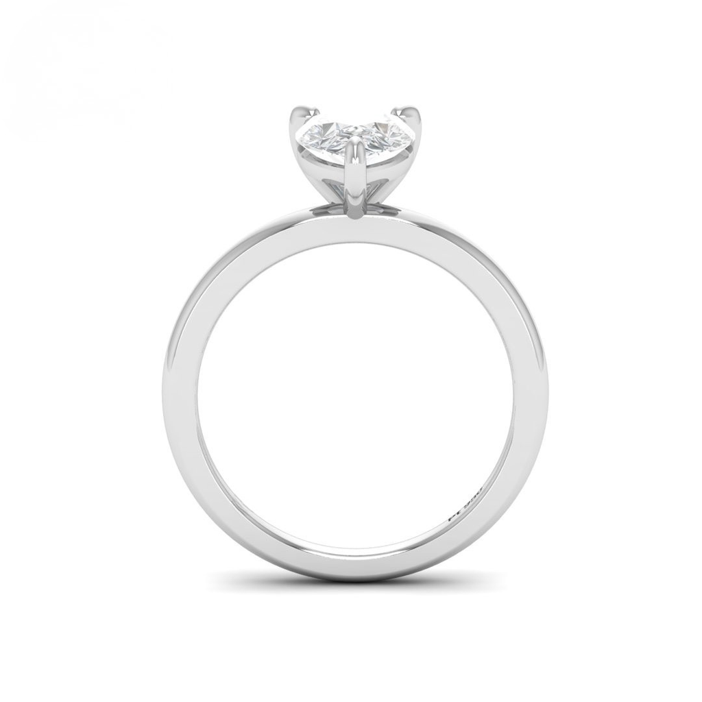 Pear Diamond Plain Band Engagement Ring AAC00099