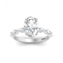Oval Hidden Halo & Marquise Band Ring (Mounts) AAC00065