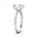Oval Hidden Halo & Marquise Band Ring (Mounts) AAC00065