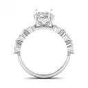 Oval Hidden Halo & Marquise Band Ring (Mounts) AAC00065