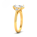 Trilogy engagement ring with oval centre diamond and pear diamond sides (Mounts) AAC00097