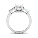 Oval Cut Diamond Engagement Ring With Tapering Baguettes Cut Side Diamond AAC00125