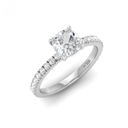  Cushion Diamond Hidden Halo and Diamond Band Engagement Ring AAC00028