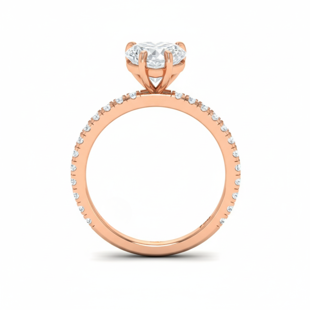  Heart Diamond Band Engagement Ring  AAC00081