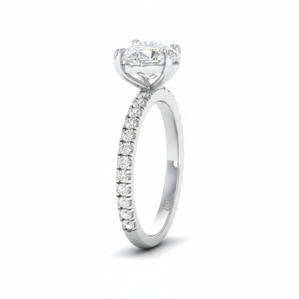  Heart Diamond Band Engagement Ring  AAC00081
