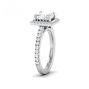Princess Diamond Halo Engagement Ring   AAC00061