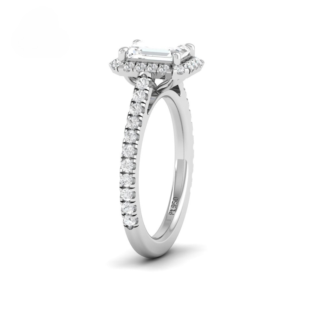 Radiant Diamond Halo Engagement Ring AAC00088