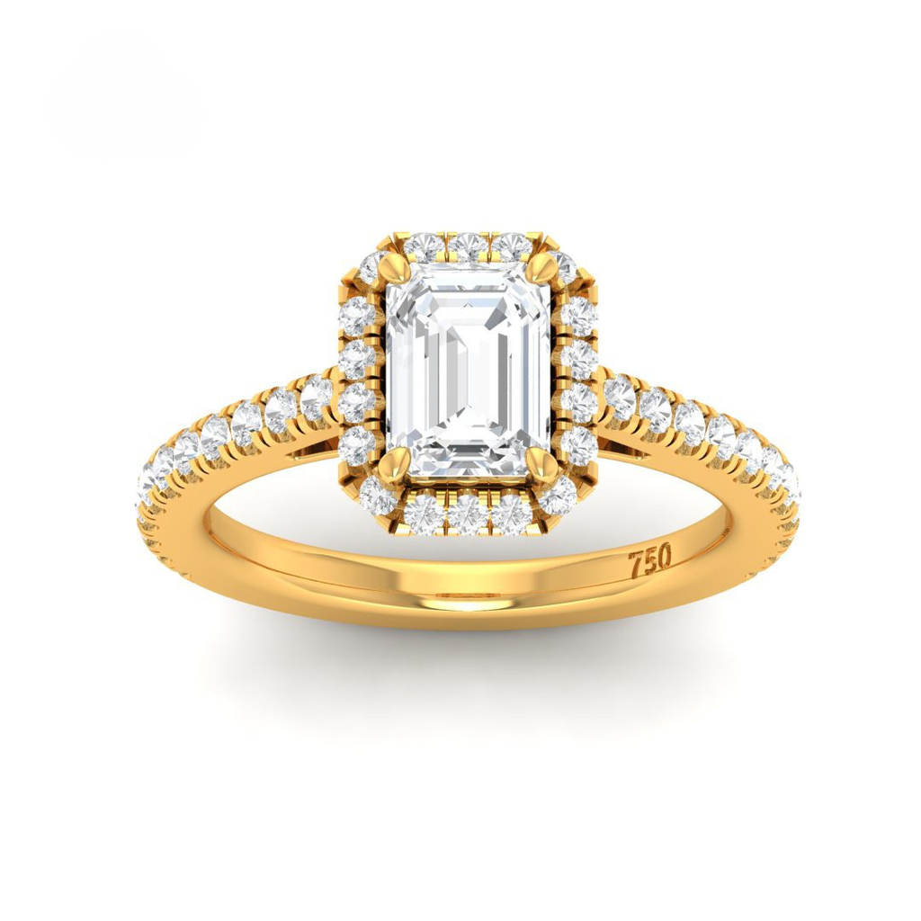 Radiant Diamond Halo Engagement Ring AAC00088