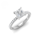 Princess Diamond Hidden Halo and Diamond Band Engagement Ring AAC00041