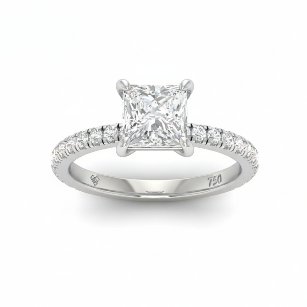 Princess Diamond Band Engagement Ring AAC00122