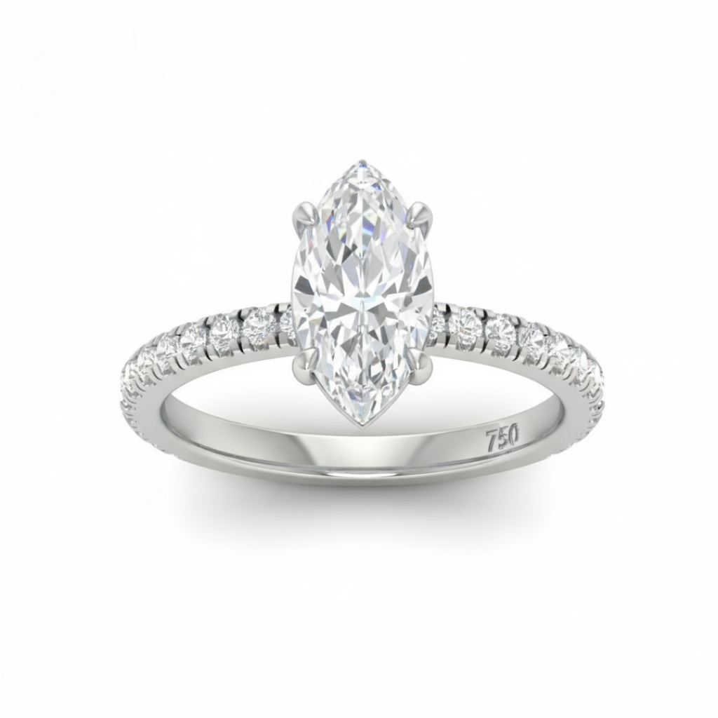Marquise Diamond Band Engagement Ring  AAC00017