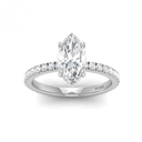  Marquise Diamond Hidden Halo and Diamond Band Engagement Ring AAC00069
