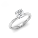 Round Diamond Plain Band Engagement Ring  AAC00012
