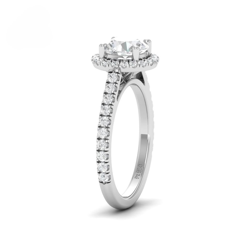 Round Diamond Halo Engagement Ring AAC00085