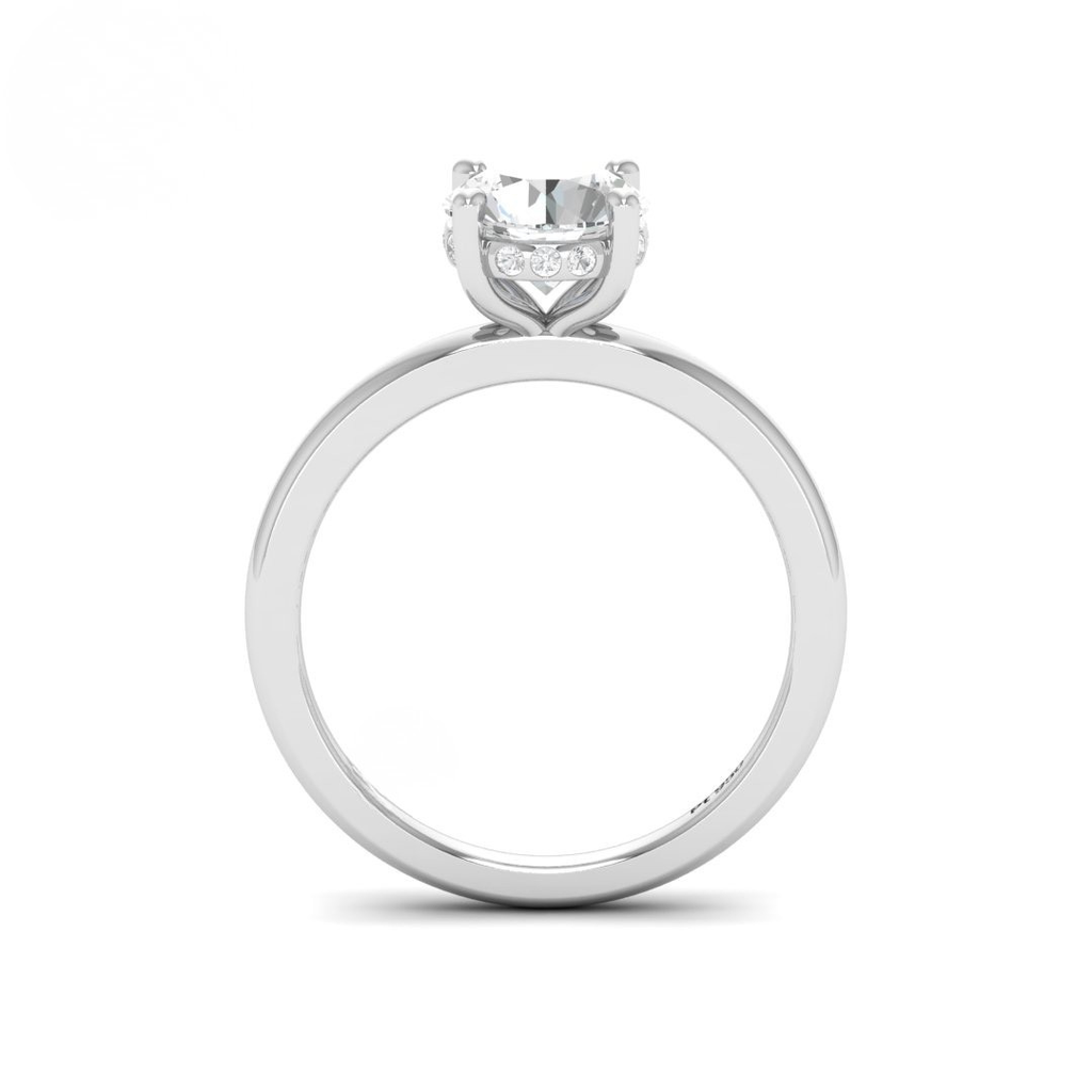 Round Diamond Hidden Halo Engagement Ring AAC00030