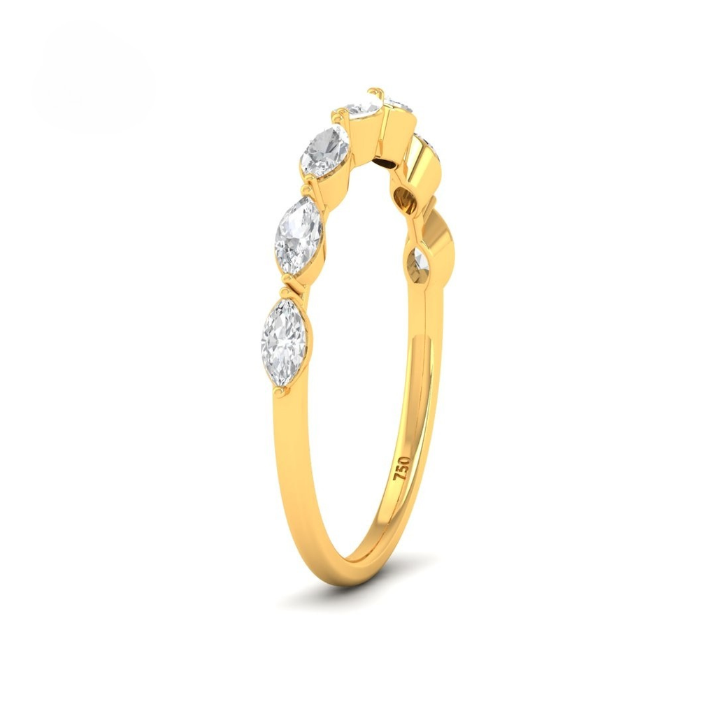  Marquise Cut Diamond Wedding Band