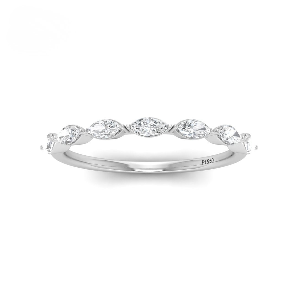  Marquise Cut Diamond Wedding Band