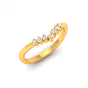 Round Cut V Diamond Wedding Band  AAC00011 