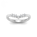 Round Cut V Diamond Wedding Band  AAC00011 