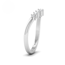 Round Cut V Diamond Wedding Band  AAC00011 
