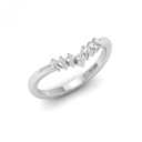 Round Cut V Diamond Wedding Band  AAC00011 