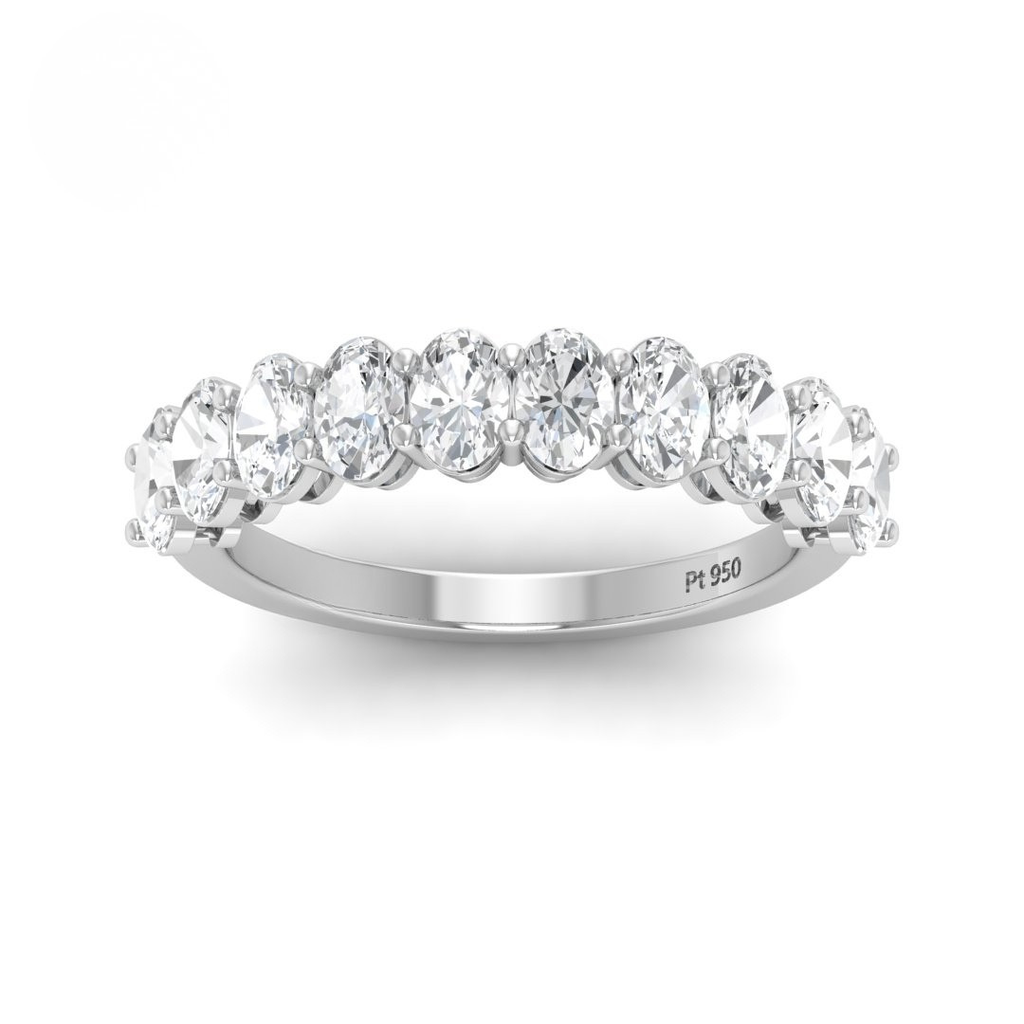 1.50 Ct Oval cut wedding band  AAC00033