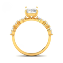 Cushion Cut Diamond with a Marquise Cut Diamond Band AAC00101  