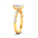 Cushion Cut Diamond with a Marquise Cut Diamond Band AAC00101  