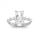 Cushion Cut Diamond with a Marquise Cut Diamond Band AAC00101  