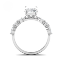 Cushion Cut Diamond with a Marquise Cut Diamond Band AAC00101  