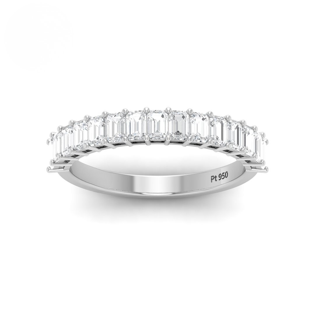  Emerald cut wedding band 1.50 Ct AAC00137