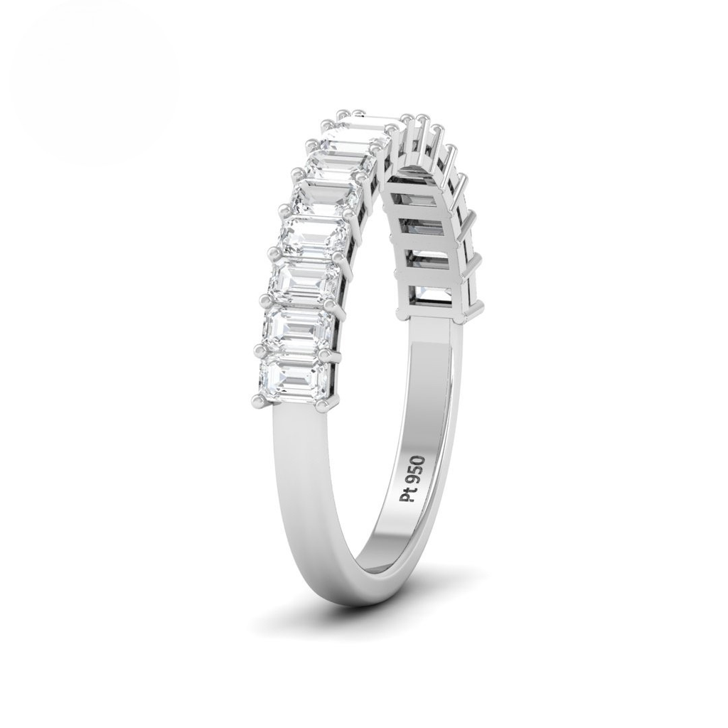  Emerald cut wedding band 1.50 Ct AAC00137