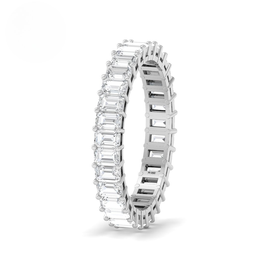   Emerald cut wedding band 3.00 Ct AAC00138