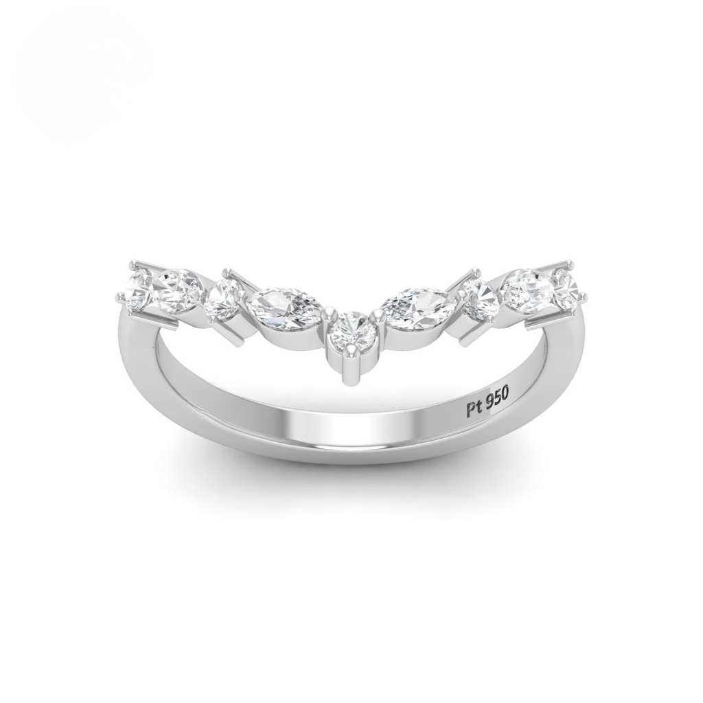 2 stone Cut Diamond Wedding Band AAC00144