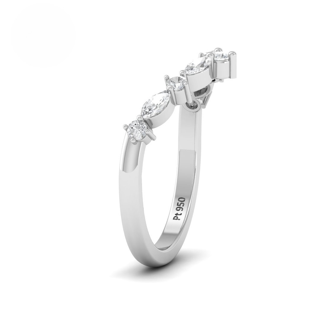 2 stone Cut Diamond Wedding Band AAC00144