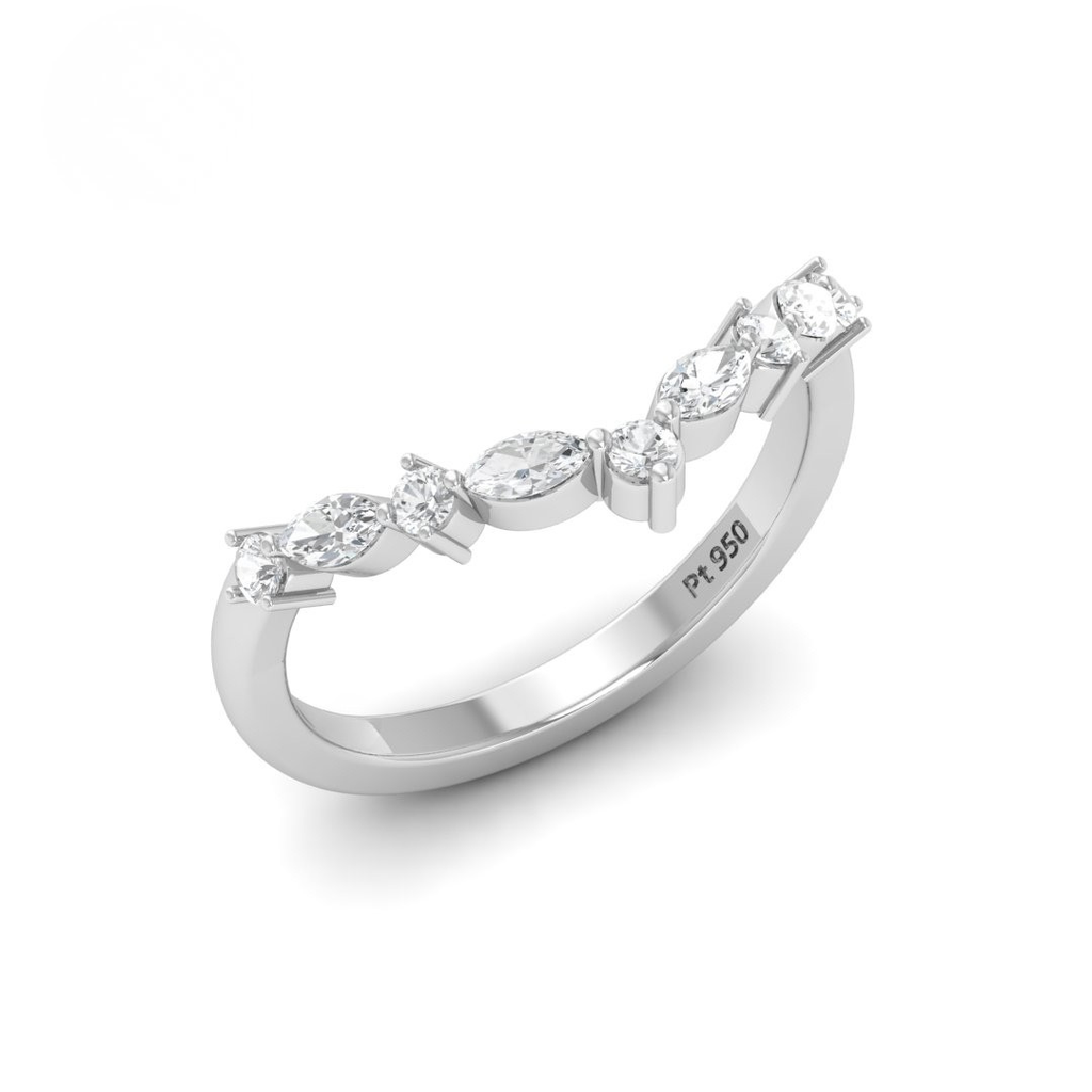 2 stone Cut Diamond Wedding Band AAC00144