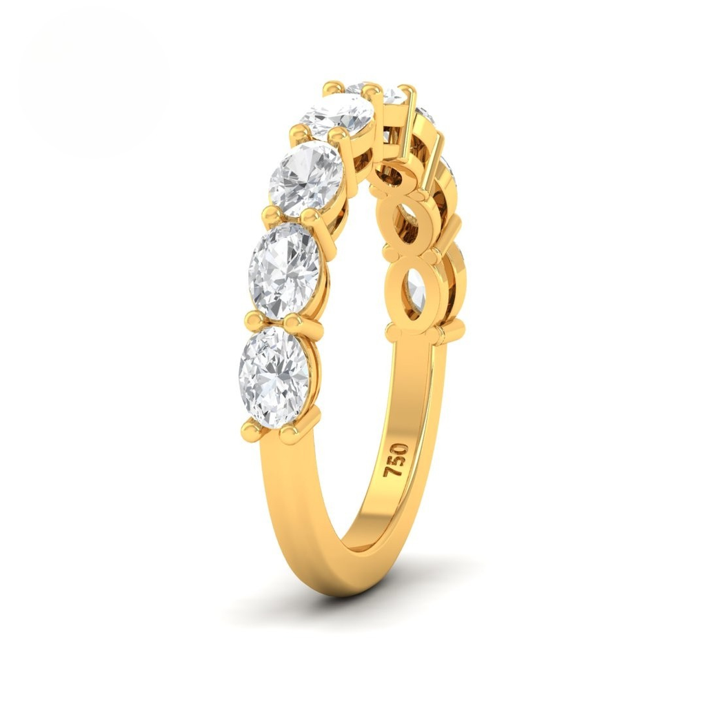  Oval Cut Diamond Wedding Band  AAC00145